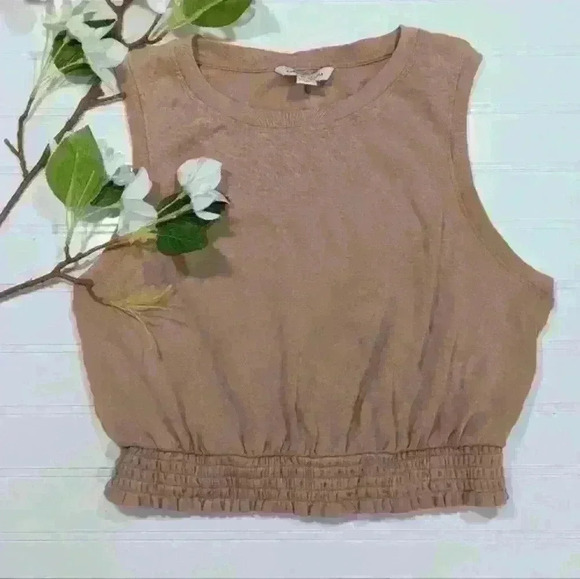 AEO Peach Knot Sleeveless Crop Top - Picture 1 of 4